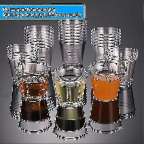 (100PCS) 100 Pack Plastic Shot Glasses 30ml, Reusable Party Drinking Cups A 2