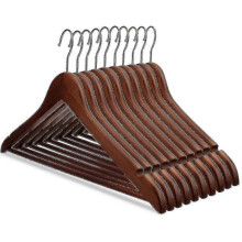 10pcs Solid Wood Hangers with Grooves Vintage Hangers for Shirt Bra Coat
