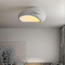 Svkbjroy Modern Minimalist Ceiling Light Wabi-sabi Style Resin Ceiling Light (color : White Size : 20cm)