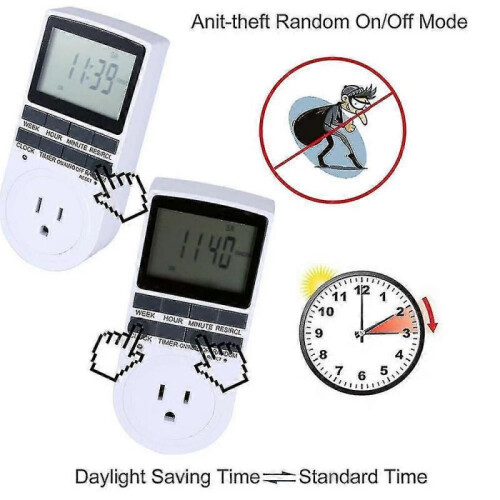 (US Plug) Large Lcd Display Smart Socket Home Room Electronic Save Energy Operate Instrument Tw 2