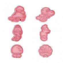 6 Pcs Ocean World Cookie Cutters Set Cartoon Biscuits Mold Cookie Stamps