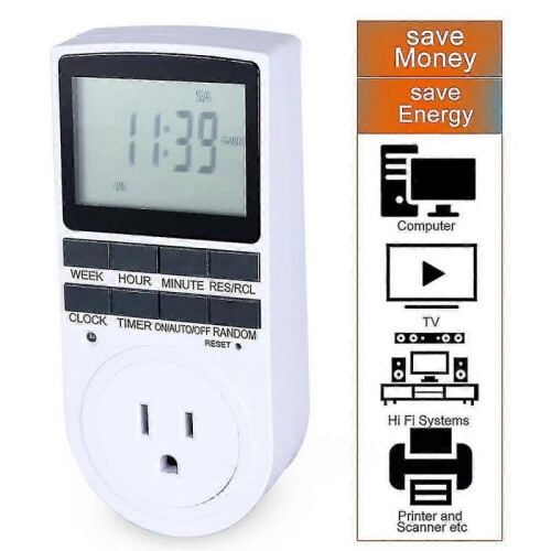 (US Plug) Large Lcd Display Smart Socket Home Room Electronic Save Energy Operate Instrument Tw