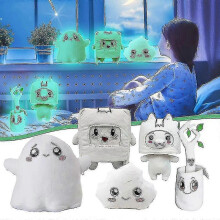 (C)Lankybox Glow In The Dark Plush Foxy Boxy Ghosty Lanky Box Removable Soft Toy Children Gift Turned Doll Girl Bed Pillow