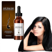 (1PCS) Anti-grey Hair Rejuvenating Serum, Hair Regrowth Treatment Serum, Natural Hair Darkening Serum For Grey Hair For All Hair Types Tw
