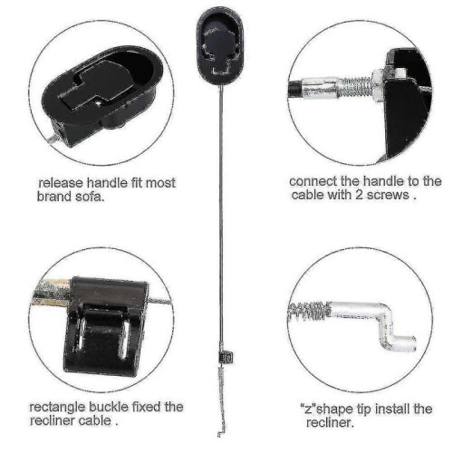 Sofa Chair Recliner Release Pull Handle Replacement Parts with Cable Metal Couch Style Pull Chair Release Handle Tw 1