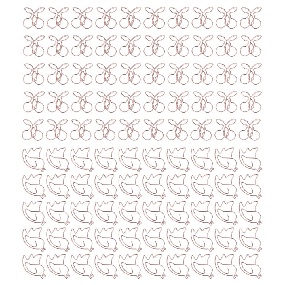 100Pcs Cute Paper Clips Cherry Hummingbird Style-image-OPC-PJ76W2P-NEW