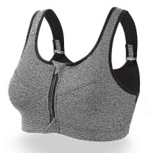 (L) Women's Zip Front Bras Yoga Sports Bras