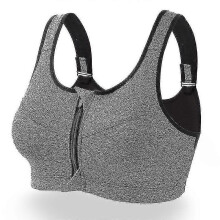 (XL) Women's Zip Front Bras Yoga Sports Bras
