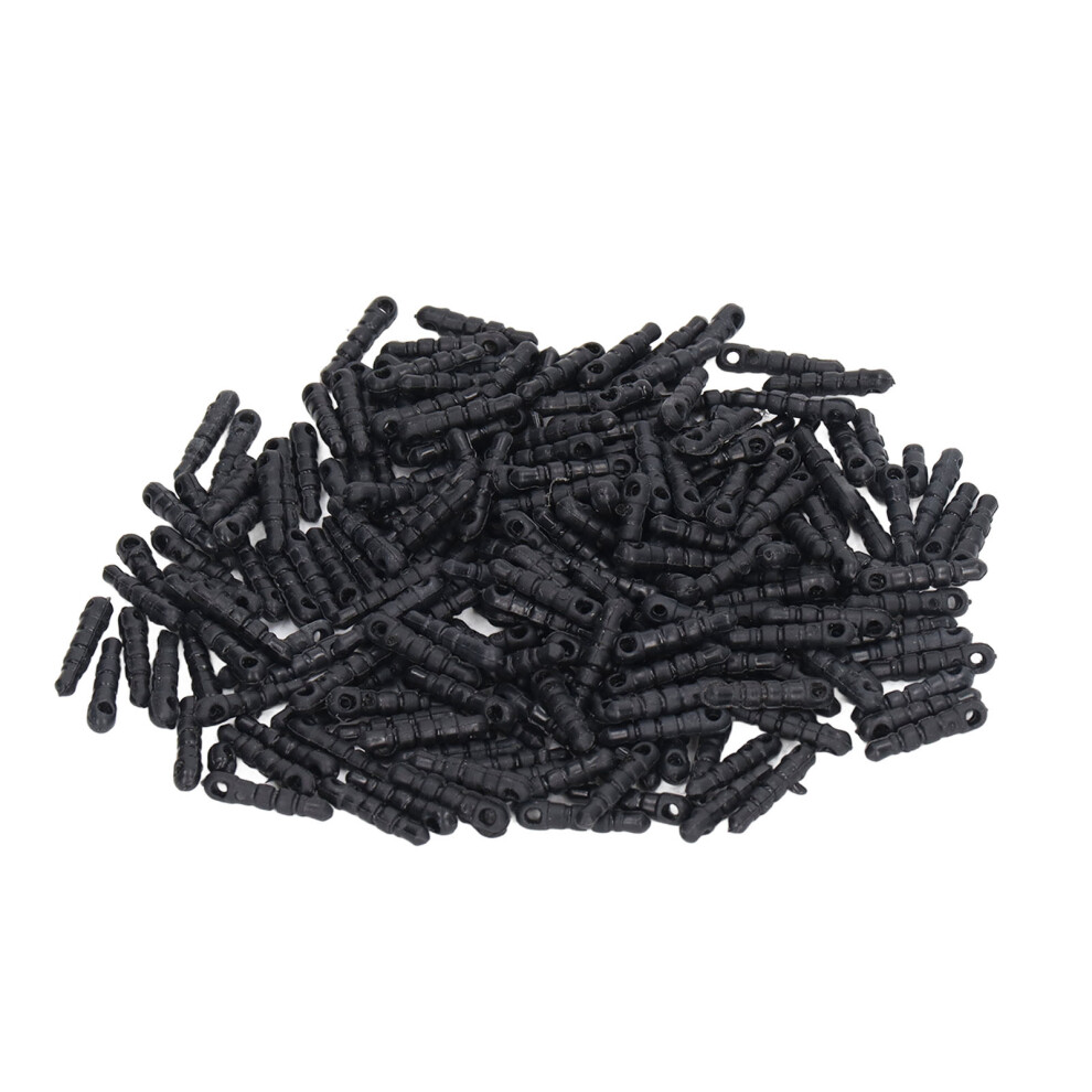 500Pcs Earphone Jack Dust Plug Charm With Holes Black 9121376912450
