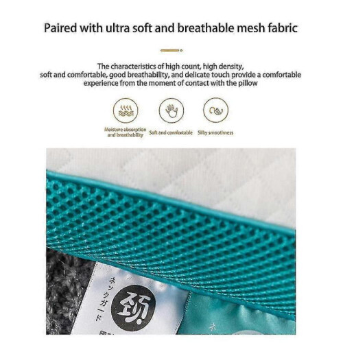 (coffee4060800g) Ergonomic Goose Down Pillow Sleep Enhancing Cervical Support Goose Down Pillow Tw 1