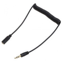 3.5mm Jack Male To Female Spring Aux Headphone Stereo Audio Extension Cable