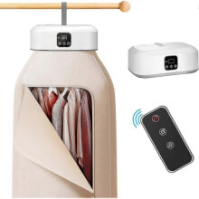 (EU) Portable clothes dryer, mini washer dryer with remote control, small compact foldable electric dryer with drying bag for travel, RV, home,  (EU)