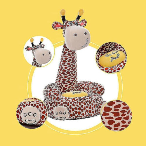(joying-giraffe-yellow)Stuffed Animal Sofa Chair For Kids 2