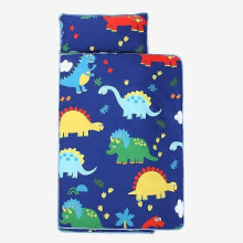 (A) Kids Nap Mat with Weighted Blanket for Daycare with Pillow, Toddler Nap Mat for Preschool and Sleepovers, 49.2"L x 19.6"W