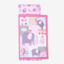 (C) Kids Nap Mat with Weighted Blanket for Daycare with Pillow, Toddler Nap Mat for Preschool and Sleepovers, 49.2"L x 19.6"W
