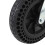 8in TPE Rubber Front Trolley Wheel 75kg Load Solid Non-Slip 8