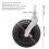 8in TPE Rubber Front Trolley Wheel 75kg Load Solid Non-Slip 2