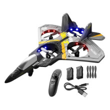(Dual Battery, Silver) Plane Helicopter Remote Control Aircraft, Quadrotor Dual Mode Gravity Sensing Creative Portable Kidtoys