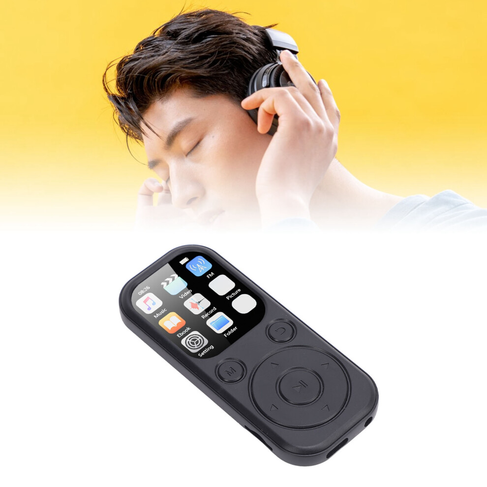 Bluetooth 5.4 Mp3 Player 128Gb Support 16G Card, 2.01" Ips Screen, Black 9451330157703