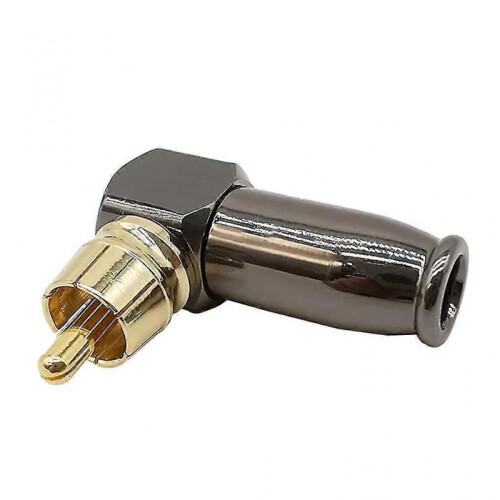 L-shaped Rca Male Plug Connector for Audio Video Right Angle Rca Adapter Plug