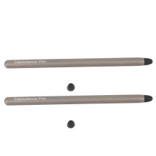 2PCS Aluminum Alloy Touch Screen Pen for Fire Max 11 HD 10 Galaxy Tab A9 A8 Gray