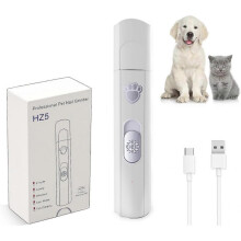 (White) Dog Nail Grinder, Rechargeable 2 Speed Modes Low Noise Nail Trimmers For Dogs And Cats Pet Paws Grooming, Electric Pet Nail Trimmers