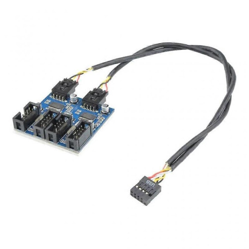 Usb 2.0 Adapter Converter Usb Adapter 9pin Internal Usb Hub Port Multiplier 2