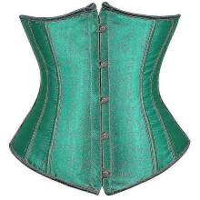(M, green) Sexy Gothic Underbust Corset And Waist Cincher Bustiers Top Workout Shape Body Belt Lingerie Xxs-6xl