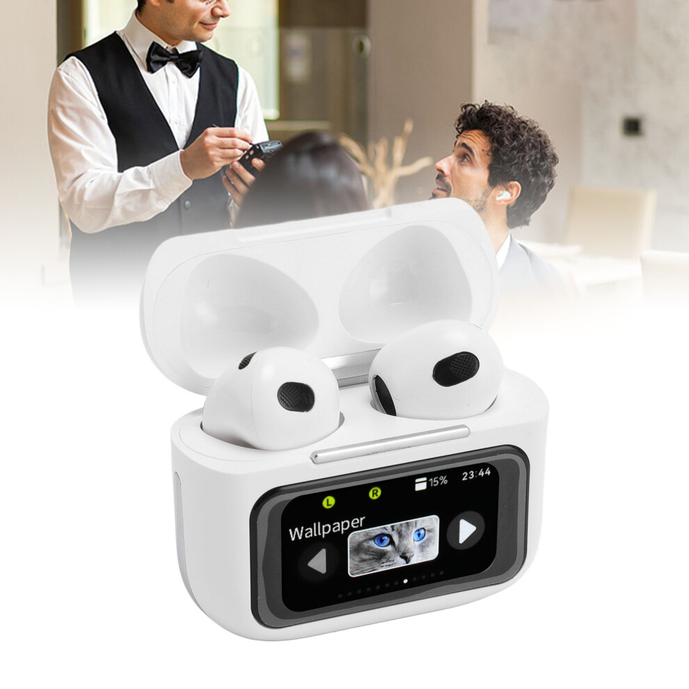 Bluetooth Translator Earbuds With App, 144 Languages, Noise Cancellation, White 4651330160108