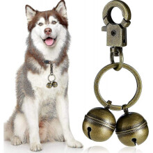 Extra Loud Pair Of Cat And Dog Bells Durable Brass Bells for Pets Collar Charm Pendant Bells with Cl