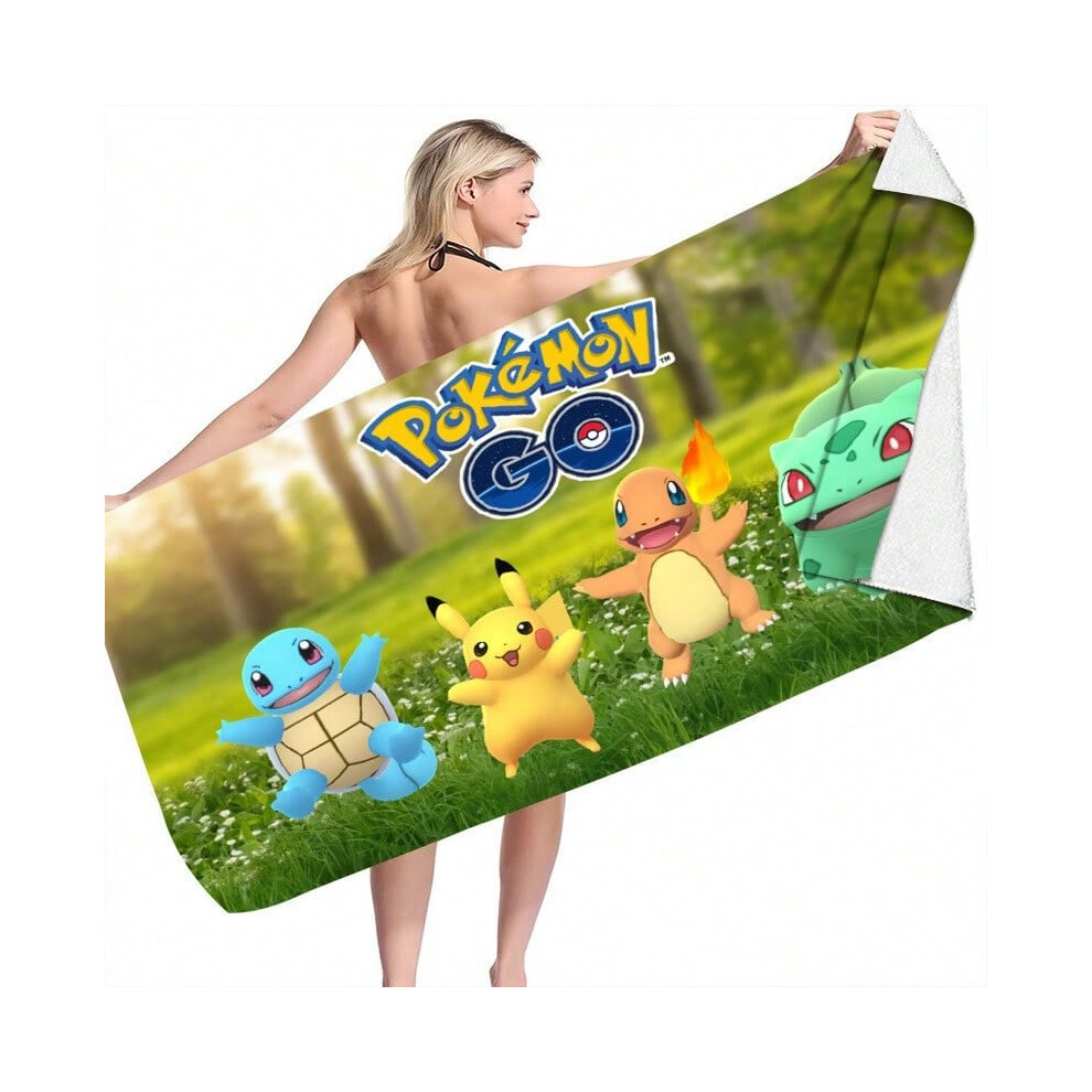 (BSTJ58, 70*150 (microfiber)) Pokemon beach towel Pokemon microfiber double-sided velvet beach towel Pokemon beach towel-image-OPC-PJ776D6-NEW
