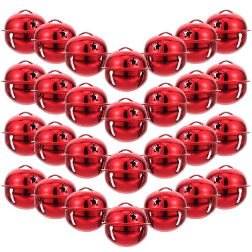 Pet Bell Collar Round Bell for Pets Metal Red Pet Identification 30Pcs 1