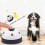 2 Animal Training Bells, Dog Bells with Large Button Pet Bells for Potty Training Interactive Training (white & Black) 5