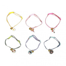 6pcs Dog Collar Comfortable Adjustable Cat Collar with Bell for Daily Wear Wedding Party Holiday