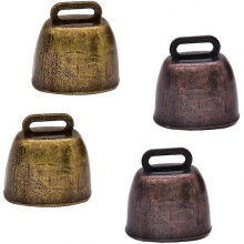 4pcs Metal Cow Bell Copper Bells Shepherd Bell Farm Bell