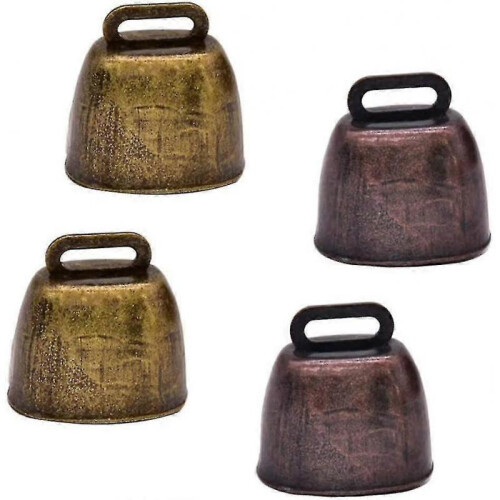 4pcs Metal Cow Bell Copper Bells Shepherd Bell Farm Bell