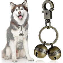 Extra Loud Pair Of Cat And Dog Bells Durable Brass Bells for Pets Collar Charm Pendant Bells with Cl