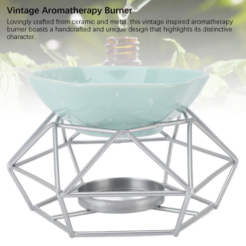 Keramischer Aromatherapie-Brenner, Teelichthalter aus Metall 2