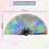 2025 Latest Model  Large Folding Hand Rave Fan,Clack Handheld Fan,Holographic 2