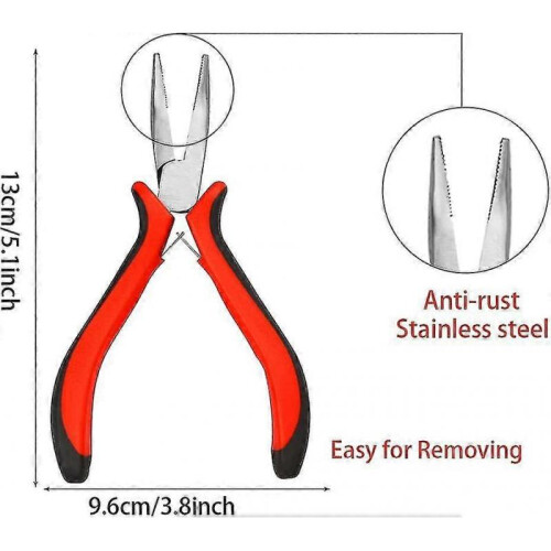 Hair Extension Pliers, Micro Bead Pliers Multi-function Hair Extensions Tools Removal Plier for Micro Rings Pre-bonded1pcs 1