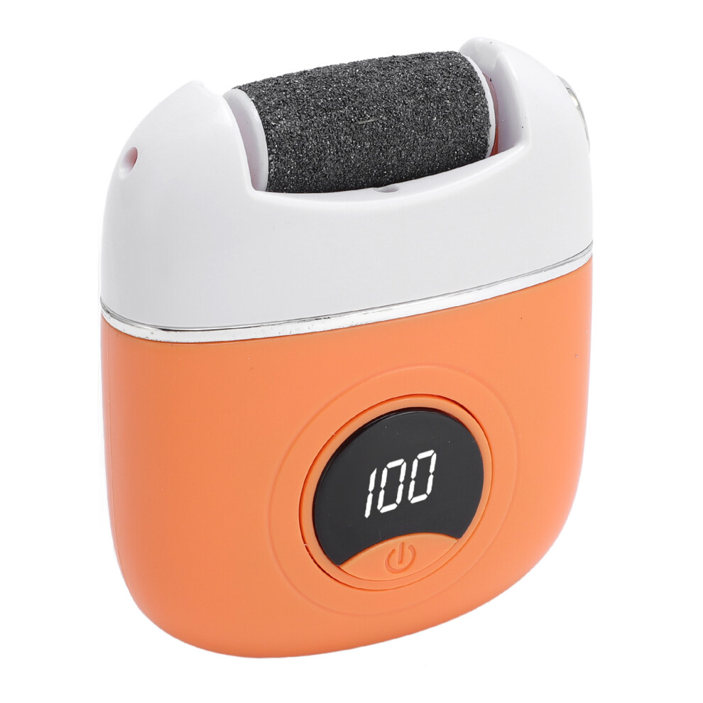 Electric Foot Callus Remover with 3 Grinding Heads, Orange