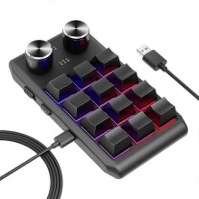 One-handed Mechanical Keyboard 12 Programmable Keys Rgb Lighting Macro Keypad