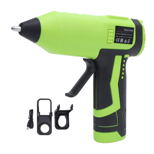 Cordless Hot Glue Gun Kit 7.4V, Fast Heating, USB Rechargeable, Multi-Use 1