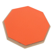8 Inch Rubber Silent Drum Practice Pad with 2 Pairs Drumsticks – Orange