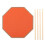 8 Inch Rubber Silent Drum Practice Pad with 2 Pairs Drumsticks – Orange 3