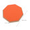 8 Inch Rubber Silent Drum Practice Pad with 2 Pairs Drumsticks – Orange 2