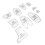 Memory Bear Template Ruler Set, 10pcs Acrylic Patterns for 15" Dolls 7