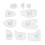 Memory Bear Template Ruler Set, 10pcs Acrylic Patterns for 15" Dolls 11