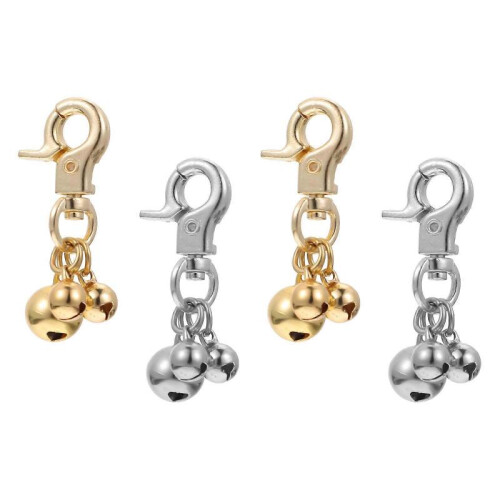 Pet Collar Bell Diy Charms Home Hanging Accessories Assorted Color 4Pcs
