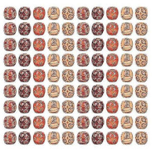 100pcs Dreadlocks Wooden Hair Jewelry Beads Dreadlocks Beads for Hair Braids Tw